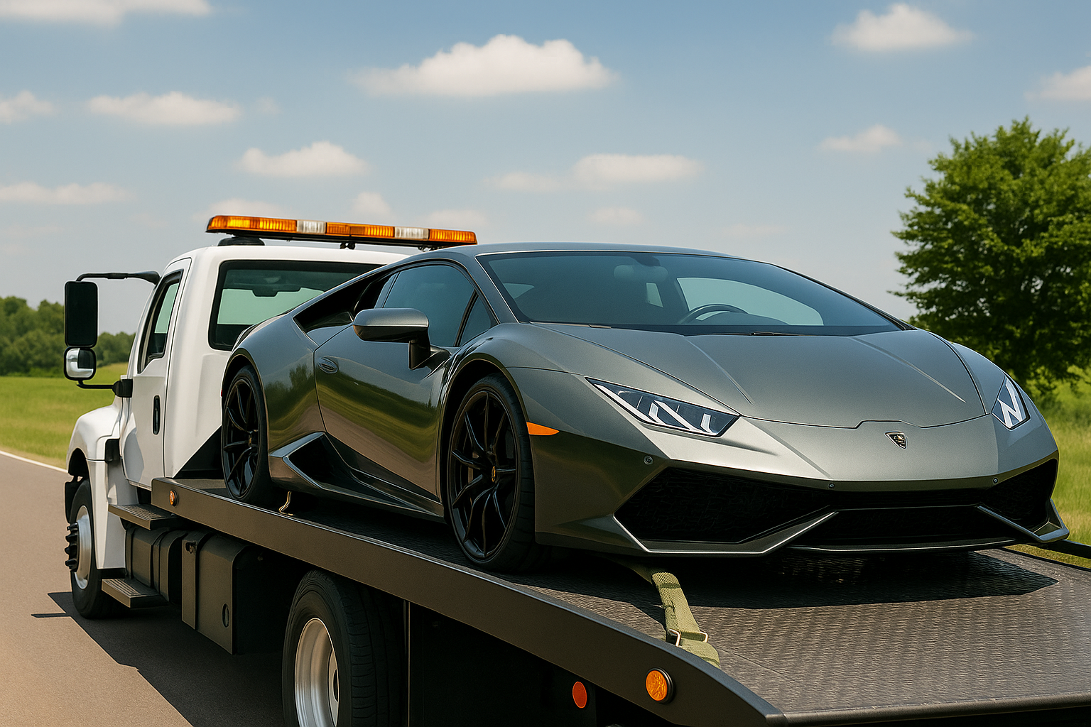 Barstow Towing truck providing roadside assistance in California